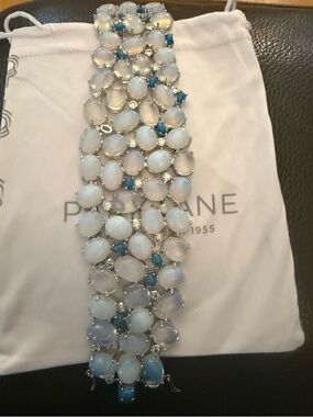 ***RARE**Park Lane Opalescent Multi-Row Bracelet with Pale Blue and Aqua Accents